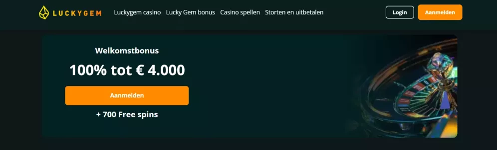 Luckygem Casino – Tot €4.000 + 400 Gratis Spins welkomstbonus voor nieuwe spelers