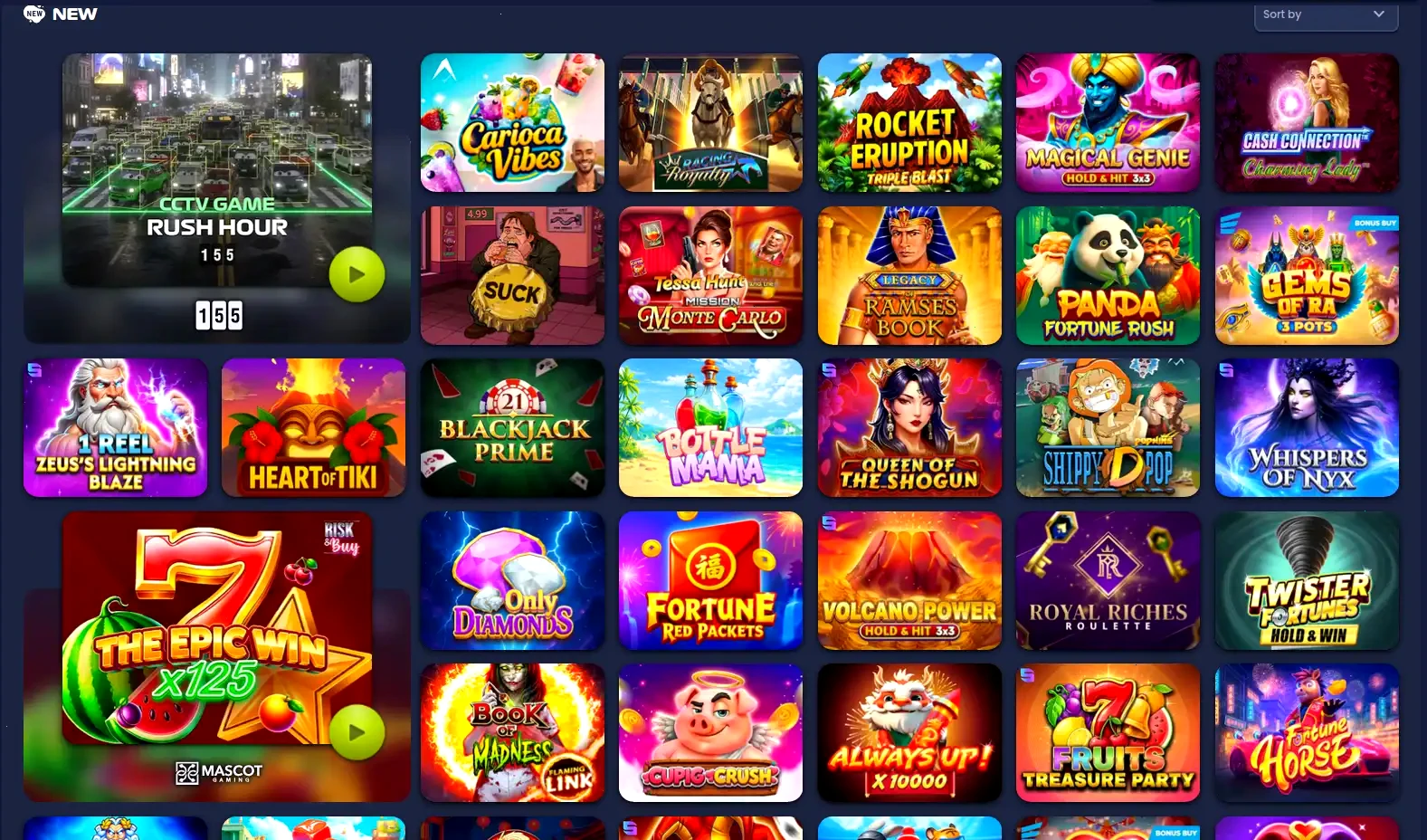 Luckygem mobiel casino interface op smartphone
